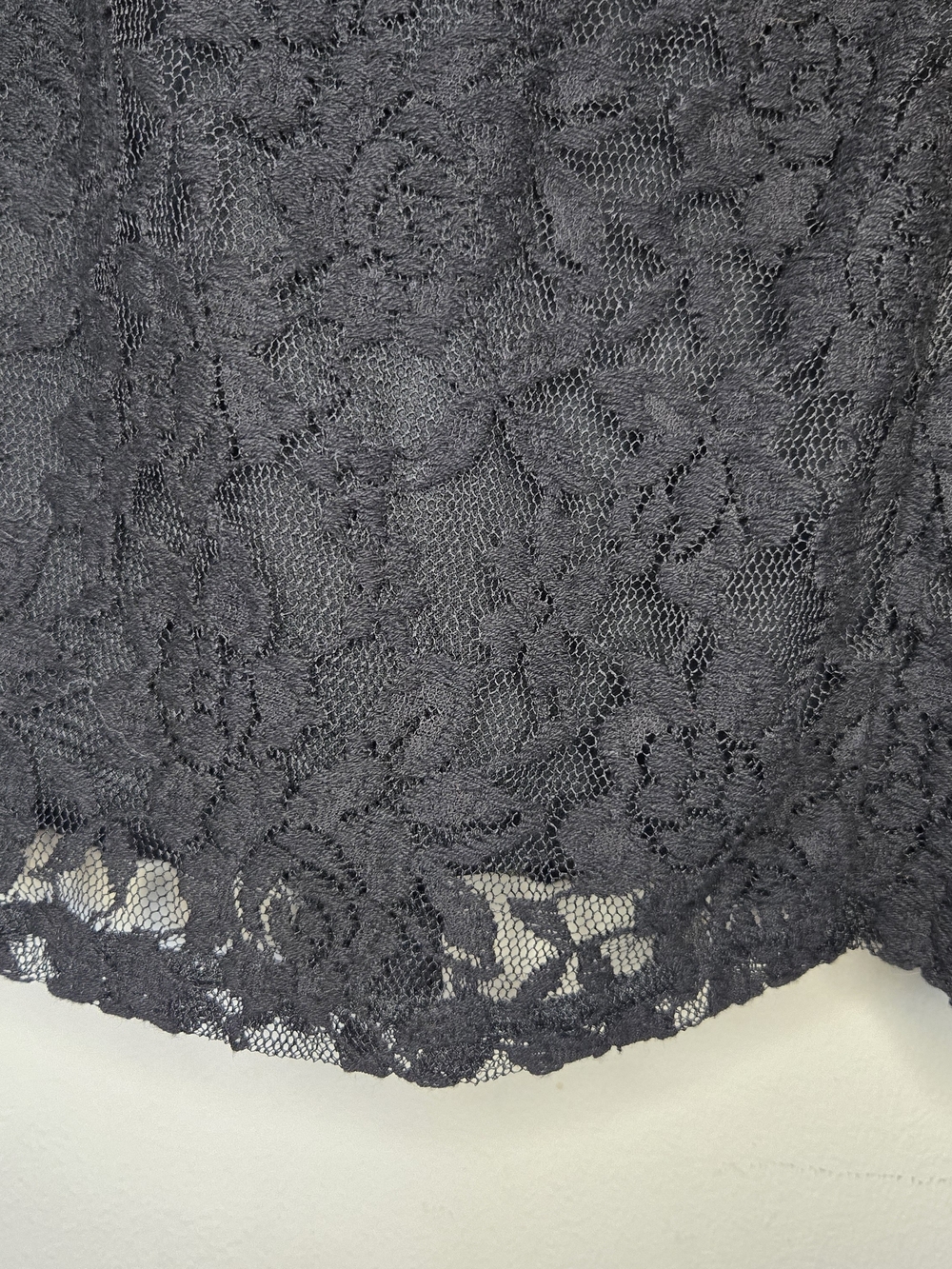 Whimsygoth Dark Romantic Witchy Lace Dress Bell Sleeve Cotton Blend Feminine SzM - Picture 7 of 11